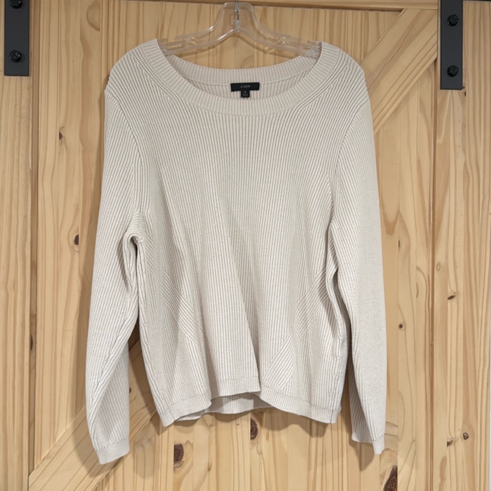 J Crew Ribbed stretch crewneck sweater